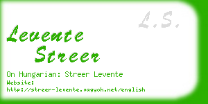 levente streer business card